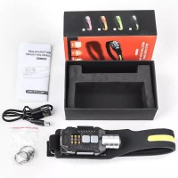 Фонарь налобный T-018-LM+COB, Li-Ion аккумулятор, ЗУ Type-C, магнит, Box