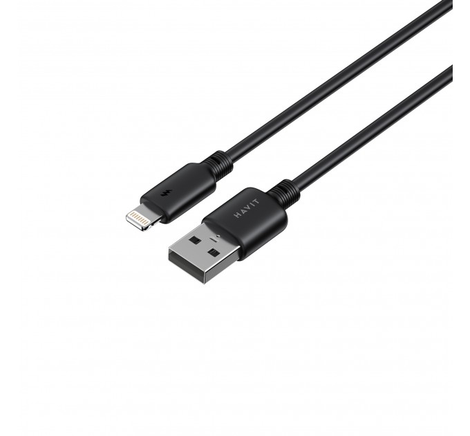 Кабель USB - Lightning HAVIT CB301C 2.4A 1м Black