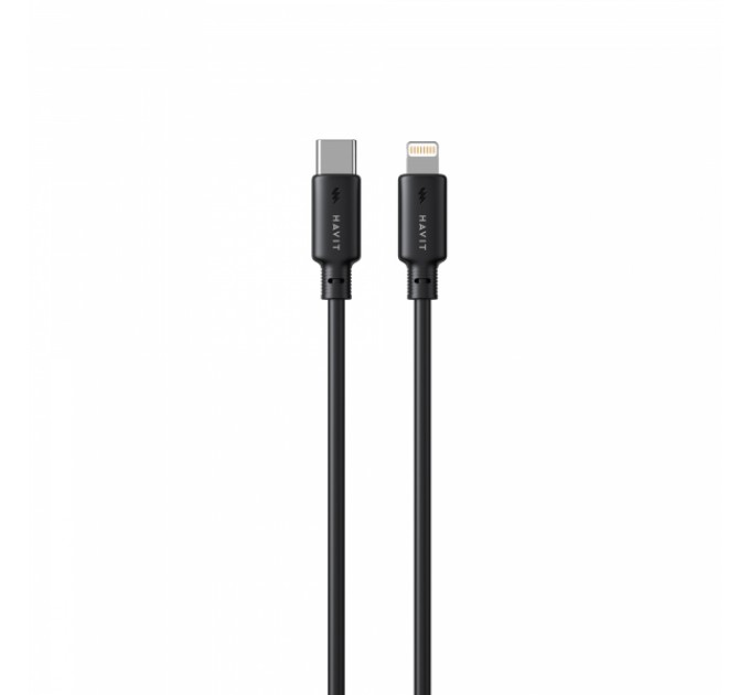 Кабель USB-C - Lightning HAVIT CB304C PD30W 1м Black