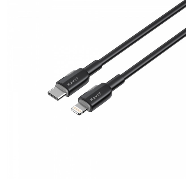 Кабель USB-C - Lightning HAVIT CB309C PD30W 1м Black