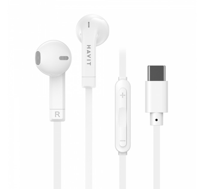 Навушники з мікрофоном HAVIT HV-E336C USB-C White
