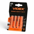 Батарейка сольова VIDEX R6P/AA 4шт BLISTER