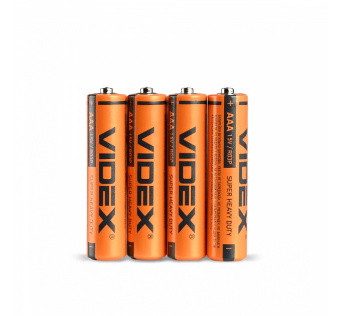 Батарейка сольова VIDEX R03P/AAA 4шт BLISTER