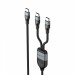 Кабель USB-C - USB-C + USB-C HAVIT HV-CB6325 PD100W 5A 1.2м