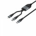 Кабель USB-C - USB-C + Lightning HAVIT HV-CB6326 PD100W 1.2м