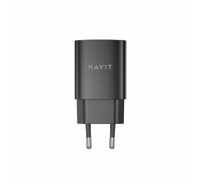 Зарядний пристрій HAVIT UC30 PRO GaN 30W USB-A+USB-C Black