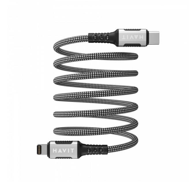 Кабель USB-C - Lightning HAVIT CB6298 PD30W 1м ( магнітний)