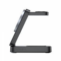 Настільна бездротова зарядка 3в1 HAVIT W3103 15W Gray