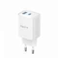 Зарядний пристрій HAVIT UC30 PRO GaN 30W USB-A+USB-C White