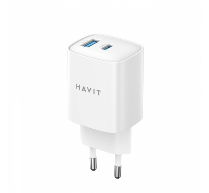 Зарядний пристрій HAVIT UC30 PRO GaN 30W USB-A+USB-C White