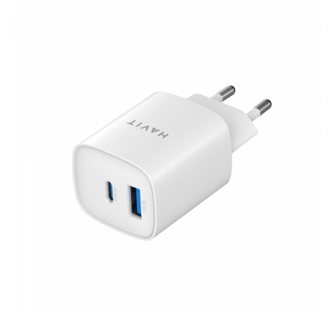 Зарядний пристрій HAVIT UC30 PRO GaN 30W USB-A+USB-C White