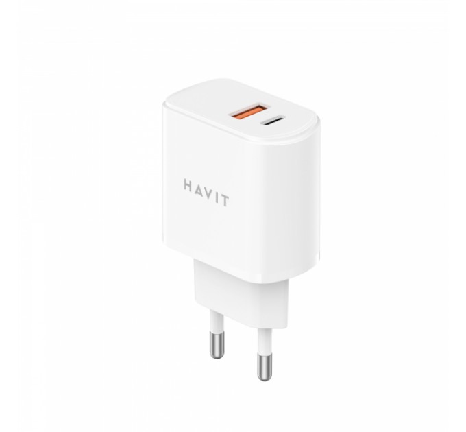Зарядний пристрій HAVIT UCP019 20W USB-A+USB-C White