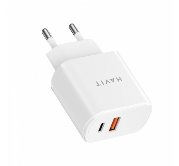 Зарядний пристрій HAVIT UCP019 20W USB-A+USB-C White