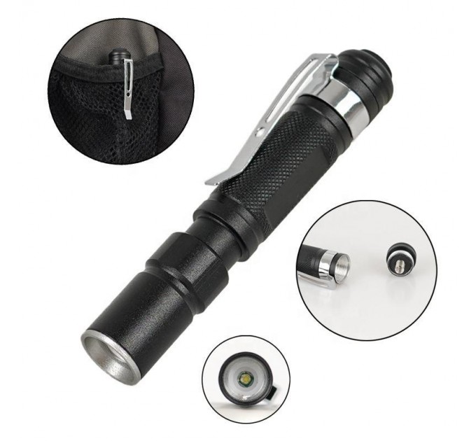 Фонарь 705-XPE(Red), 1хААА, 1 РЕЖИМ, zoom, зажим