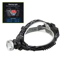 Фонарь налобный 8070-P50, 3x18650, Power Bank, ЗУ Type-C, zoom