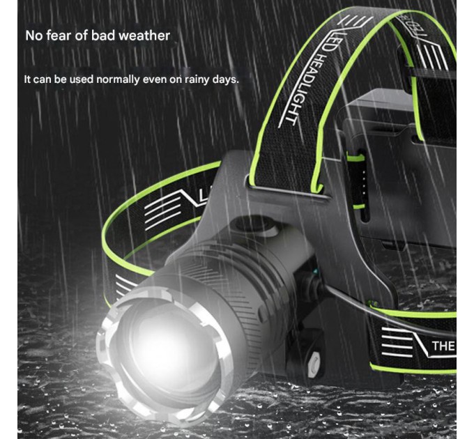 Фонарь налобный A42-GT, 2x18650, ЗУ Type-C, zoom