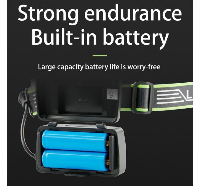 Фонарь налобный A42-GT, 2x18650, ЗУ Type-C, zoom