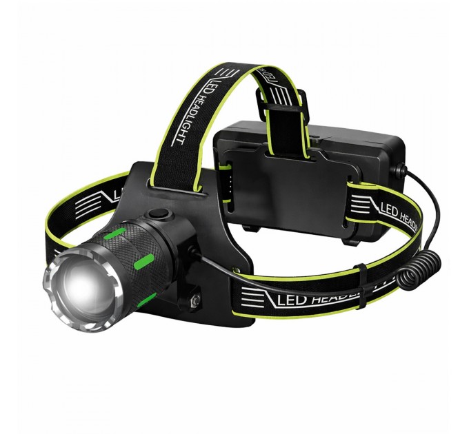 Фонарь налобный A44-GT, 2x18650, ЗУ Type-C, zoom