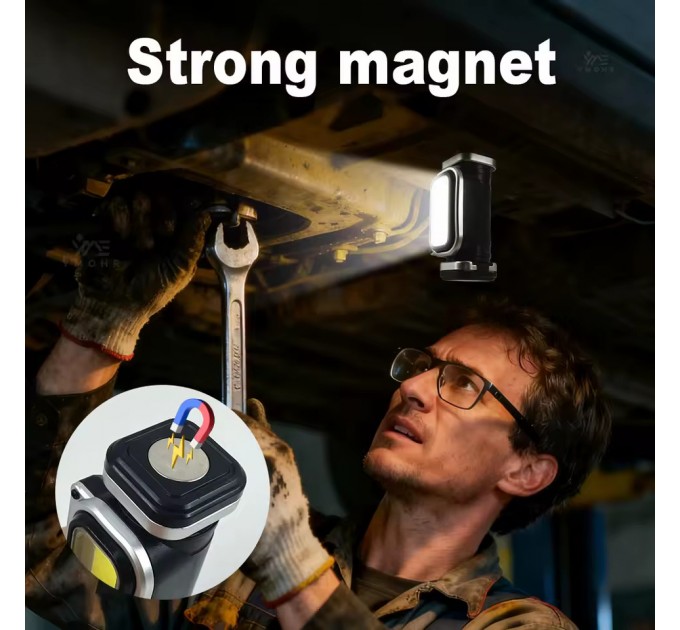 Фонарь налобный HX-T80S-COB(White+Red), Motion Sensor, Waterproof, 1x18650, ЗУ Type-C, магнит, Box