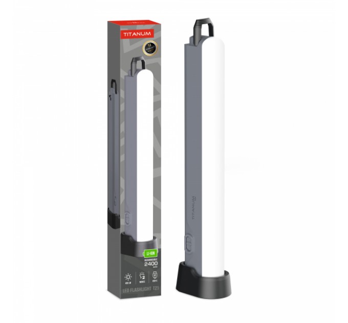 Портативний світлодіодний ліхтар TITANUM TLF-T21 450Lm Gray
