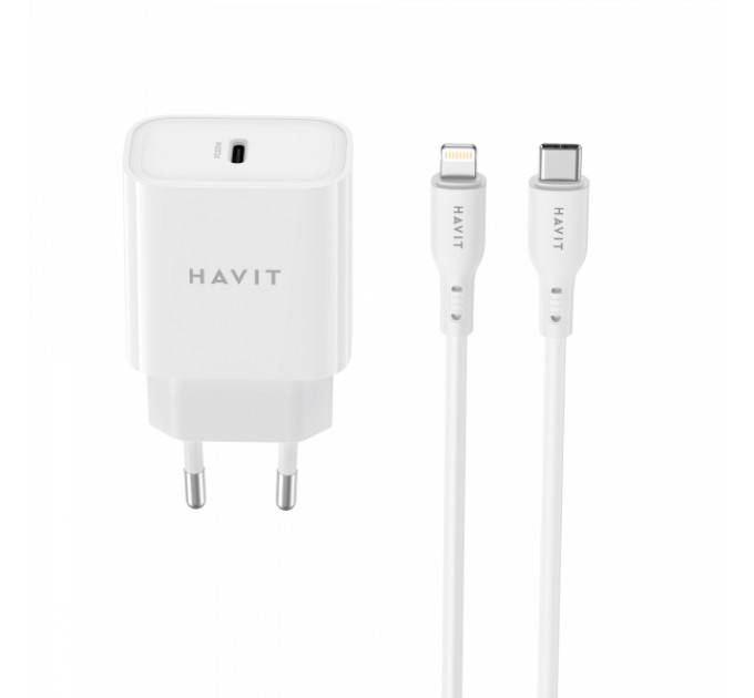 Зарядний пристрій HAVIT ST935 20W USB-C з кабелем USB-C - Lightning