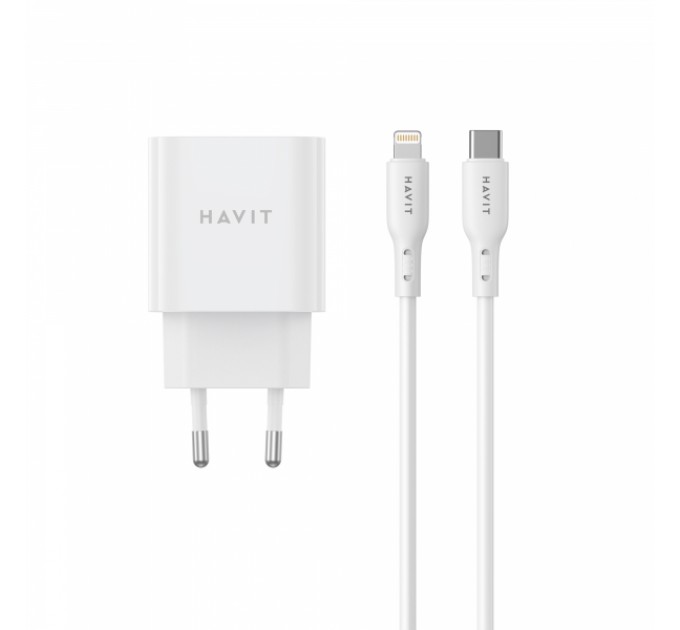 Зарядний пристрій HAVIT ST935 20W USB-C з кабелем USB-C - Lightning