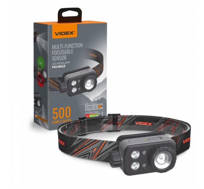Налобний світлодіодний ліхтарик VIDEX VLF-H046Z 500Lm 5000K