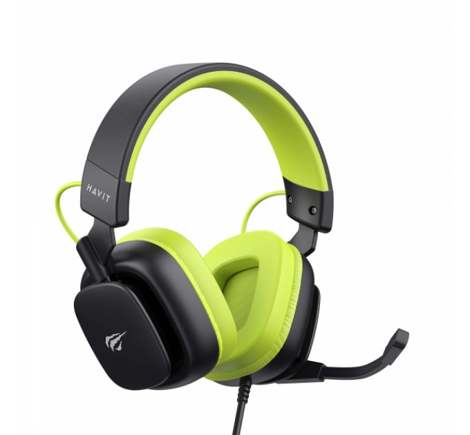 Ігрові навушники з мікрофоном HAVIT H2048U Black+Green Plug USB 7.1