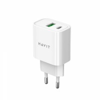 Зарядний пристрій HAVIT UC111 PRO 20W USB-A+USB-C White