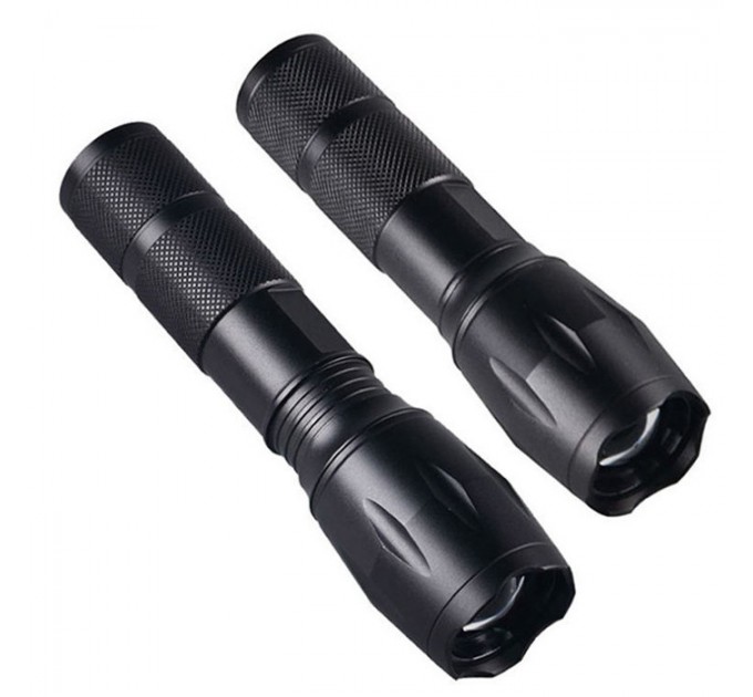 Фонарь 1831-2XPE(White+Red), 1x18650, ЗУ Type-C, zoom, Box