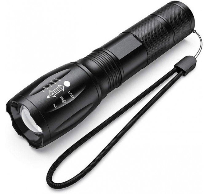 Фонарь 1831-2XPE(White+Red), 1x18650, ЗУ Type-C, zoom, Box