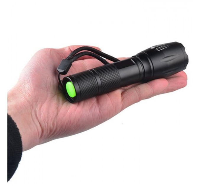 Фонарь 1831-2XPE(White+Red), 1x18650, ЗУ Type-C, zoom, Box