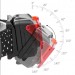 Фонарь налобный 2029-2XPE(RED), 3хААА, пластик