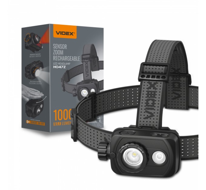 Налобний світлодіодний ліхтарик VIDEX VLF-H047Z 1000Lm 5000K