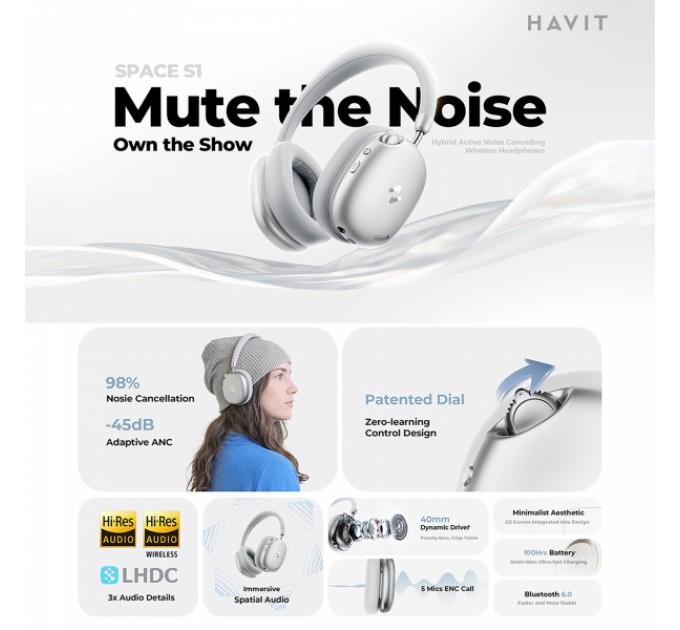 Навушники накладні бездротові HAVIT H670BT 