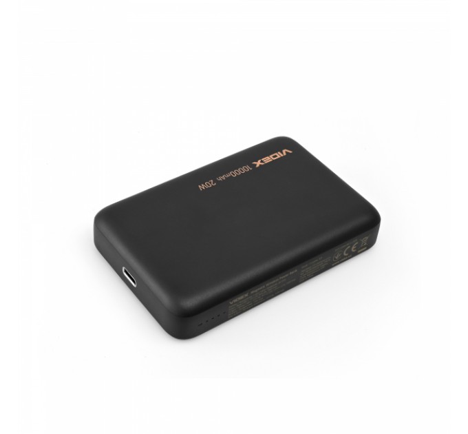 Повербанк з бездротовою зарядкою 10000mAh VIDEX VPB-331 PD20W Black