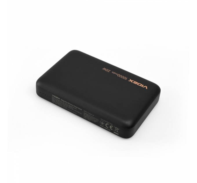 Повербанк з бездротовою зарядкою 10000mAh VIDEX VPB-331 PD20W Black