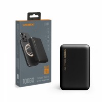 Повербанк з бездротовою зарядкою 10000mAh VIDEX VPB-331 PD20W Black