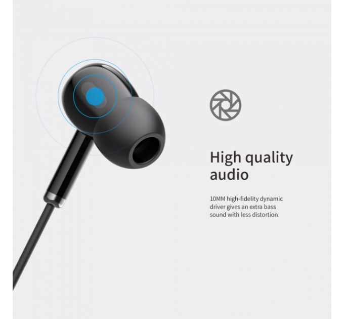 Вакуумні навушники з мікрофоном HAVIT HV-E306P Black