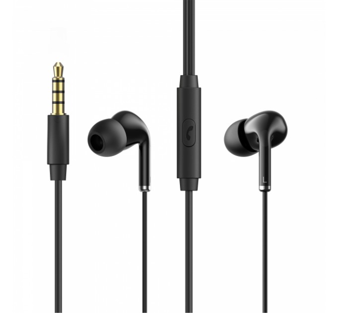 Вакуумні навушники з мікрофоном HAVIT HV-E306P Black