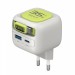 Зарядний пристрій HAVIT UC251 GaN 35W USB-A+USB-C +Кабель USB-C Gray/Green