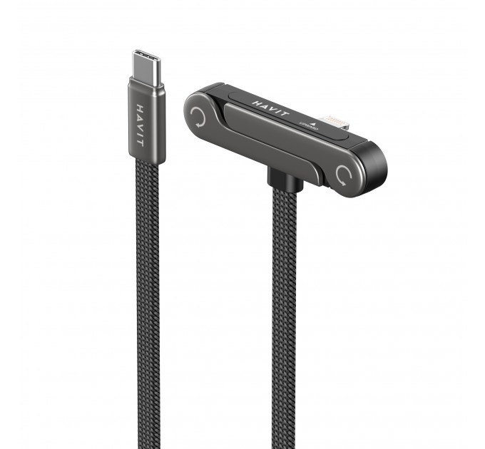 Кабель USB-C - Lightning HAVIT CB6386 PD30W 1.2м with Holder