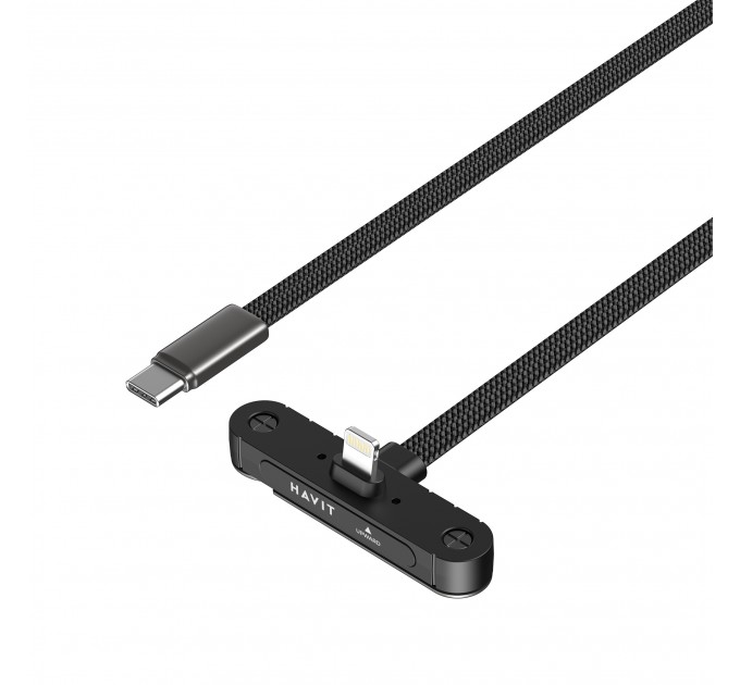 Кабель USB-C - Lightning HAVIT CB6386 PD30W 1.2м with Holder