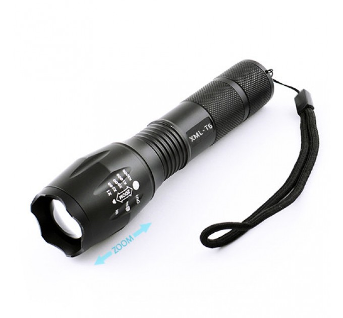 Фонарь Police 1831-T6, 1х18650/3хААА, ЗУ USB, zoom, Box