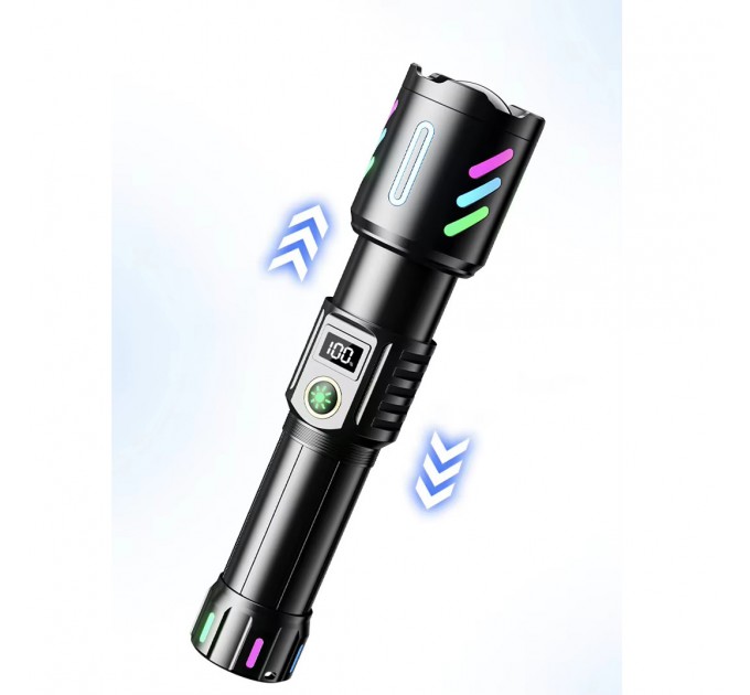 Фонарь NIGHT VISION FLUORESCENCE W514/1143-WHITE LASER LED PM10-TG, 1x26650, Power Bank, ЗУ Type-C, zoom