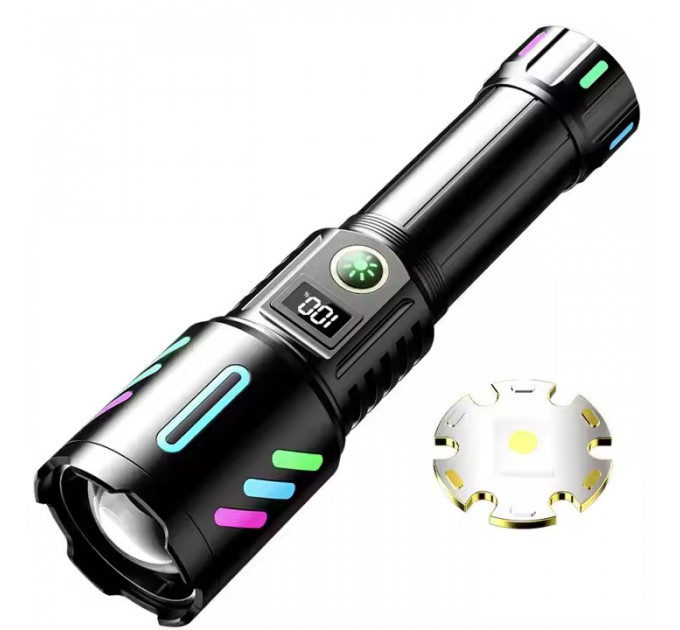 Фонарь NIGHT VISION FLUORESCENCE W514/1143-WHITE LASER LED PM10-TG, 1x26650, Power Bank, ЗУ Type-C, zoom