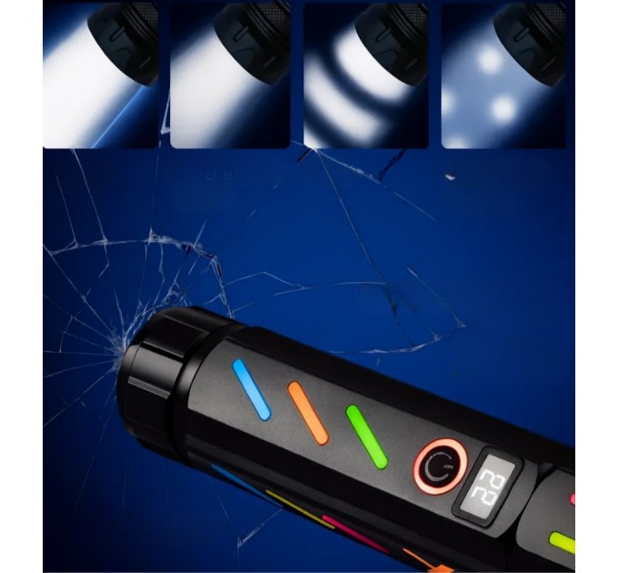 Фонарь NIGHT VISION FLUORESCENCE 530 WHITE LASER LED PM30-TG, Power Bank, 1x18650, ЗУ Type-C, zoom, Box