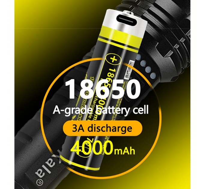Аккумулятор 18650, LiitoKala USB-King4000, 4000mAh
