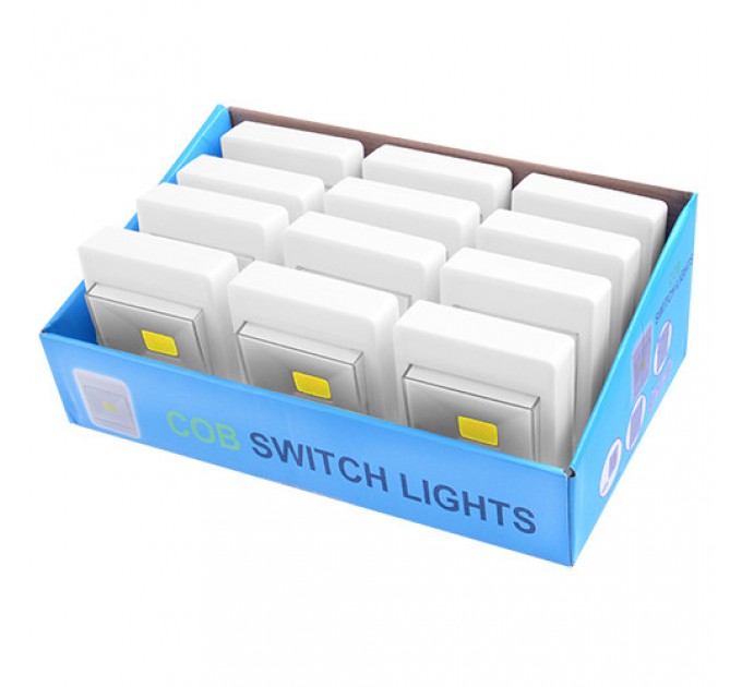 Подсветка универсальная в виде выключателя KL1701/806-COB, магнит, липучка, 4хAAA