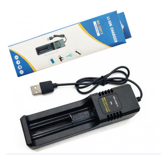 Зарядное устройство MS-5D81X, 1х18650/ 26650/ 14500/ 16340/ 18500, 4.2V